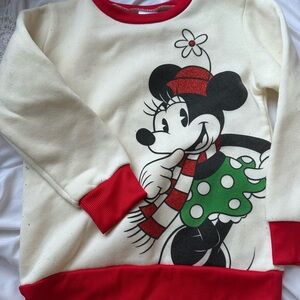 Disney Cream and Red Minnie Mouse Kids Sweatshirt